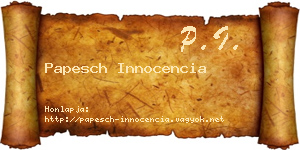 Papesch Innocencia névjegykártya